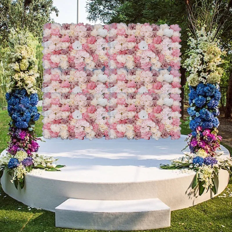 Artificial Flower Wall Panel Backdrop For Photo Background Party Wedding Decor Home Festival Decoration