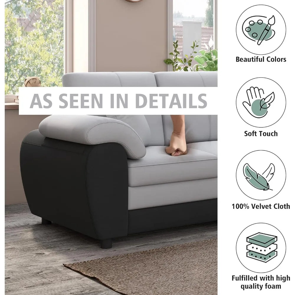 Sofa, Mid-Century Modern Sofa Couch