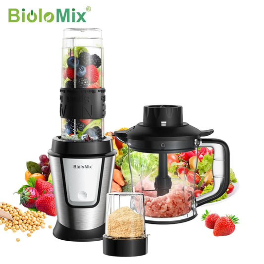 Food Processor 700W Portable Juicer Blender Personal Smoothie Mixer Food Chopper