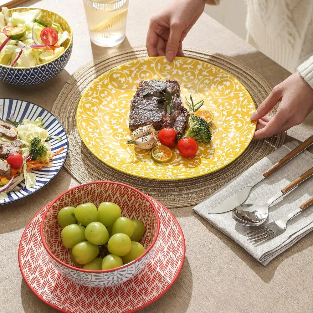 Ceramic 12-Pieces Dinnerware Sets,