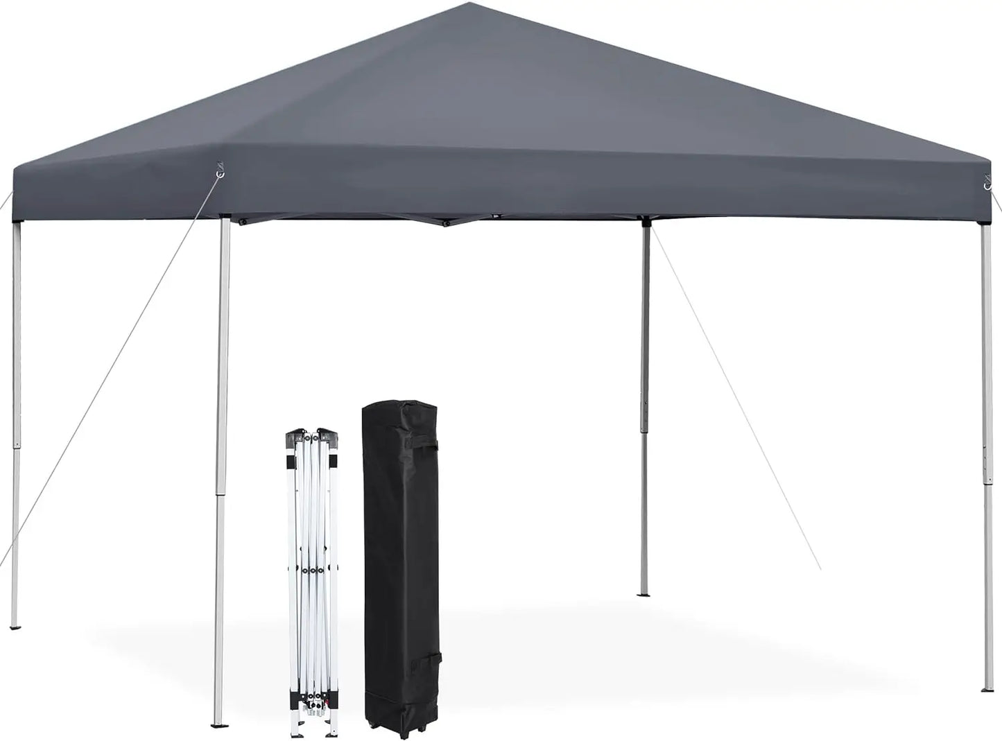 Tent Easy Set-up Outdoor Patio Canopy Adjustable Straight Leg Heights Instant Shelter with Wheeled