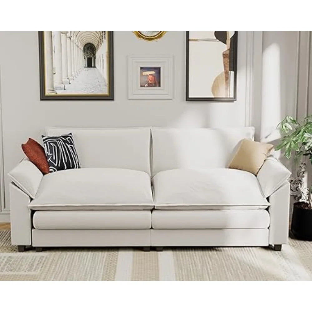 Modular Oversized Sectional Sofa Couch, Modern Wide Arm L-Shaped Couch, Sleeper Sofa