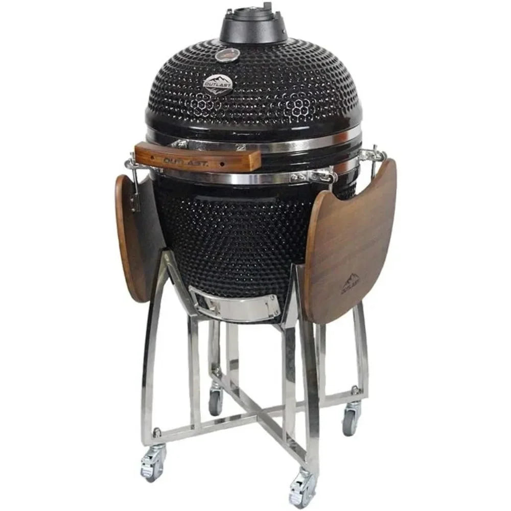 22" Large Ceramic Kamado Barbecue Charcoal Grill