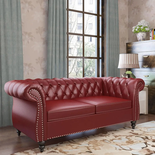 Accent Sofa, Chesterfield Loveseat Modern Couch Upholstered Sofa with Tufted Back for Living Room Furniture