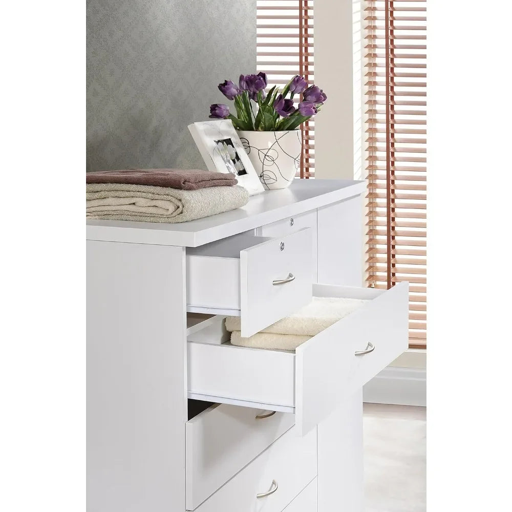 Jumbo Chest, Five Large Drawers, Two Smaller Drawers with Two Lock,