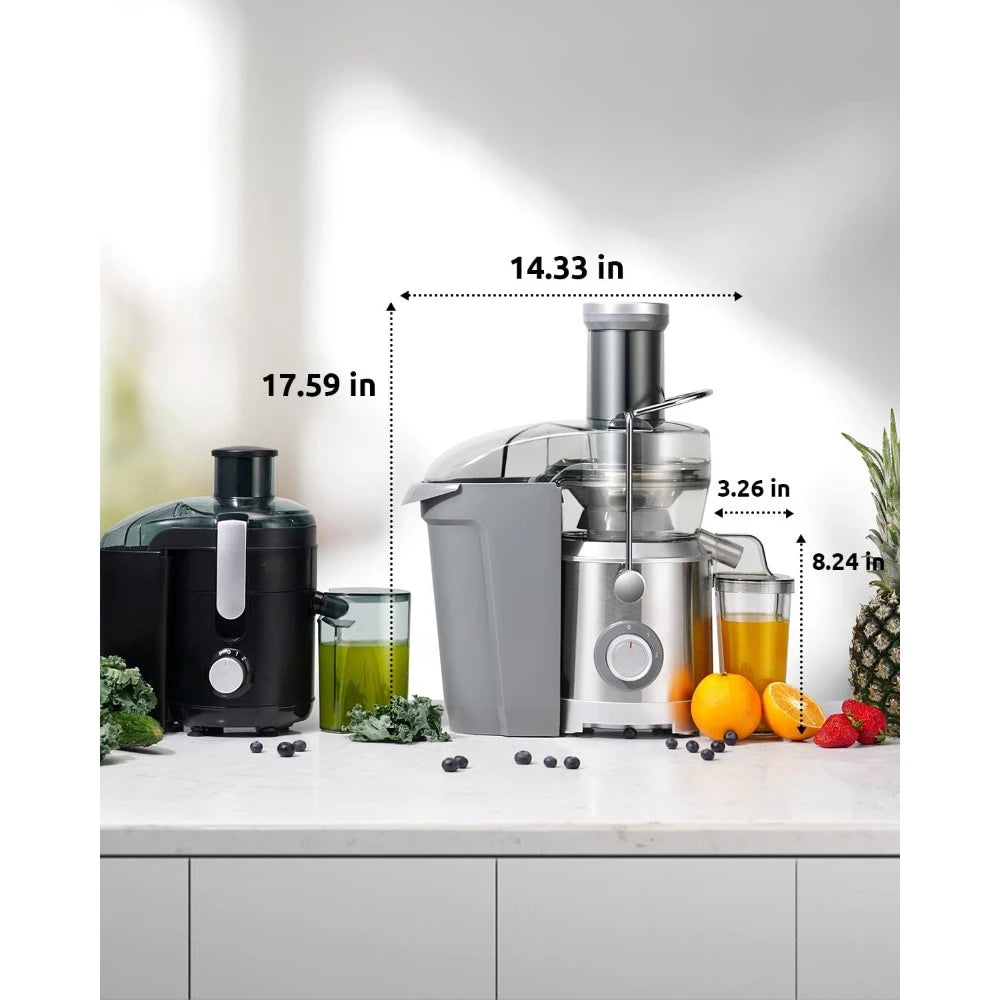 Juicer Machines Plus with Larger 3.2” Feed Chute, Titanium Enhanced Cut Disc Centrifugal Juice Extractor