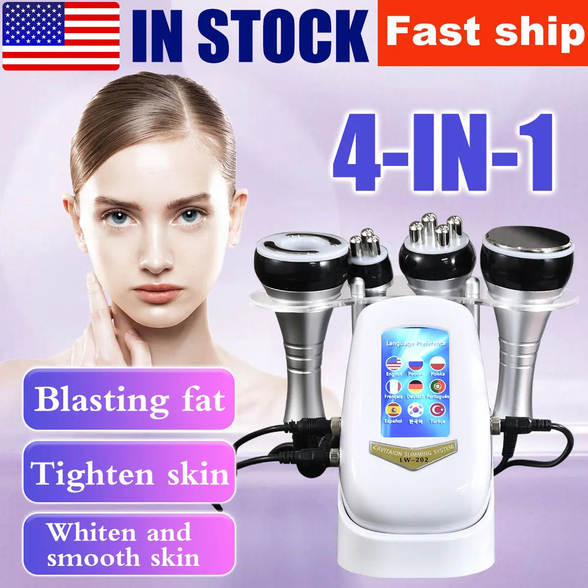 Cavitation Body Slimming Machine  beautiful equipment Facial Massager Skin Tighten Face Lifting Vacuum Suction