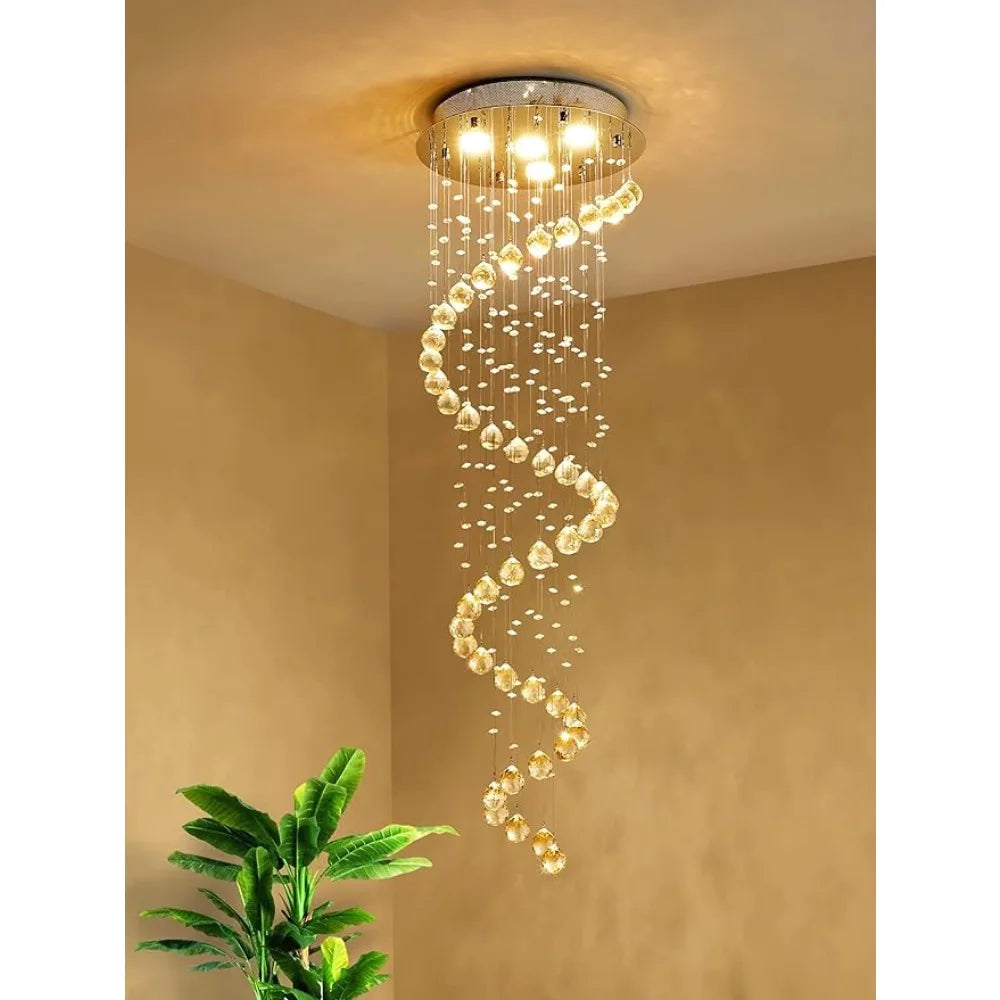 Crystal Chandelier Modern Pendant Chandelier Lighting Stained Glass Garden Decorations Decors Yard Supplies Home