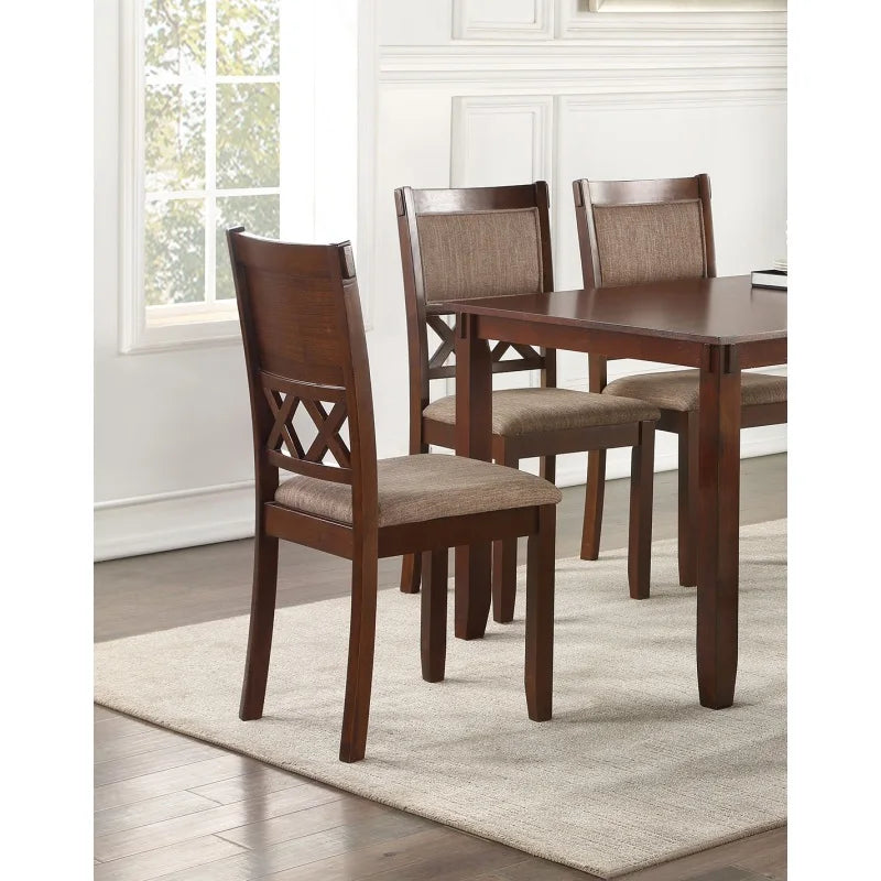 Dining Room Furniture Unique Modern 6pc Set Dining Table 4x Side Chairs and A Bench Solid wood Rubberwood and veneers