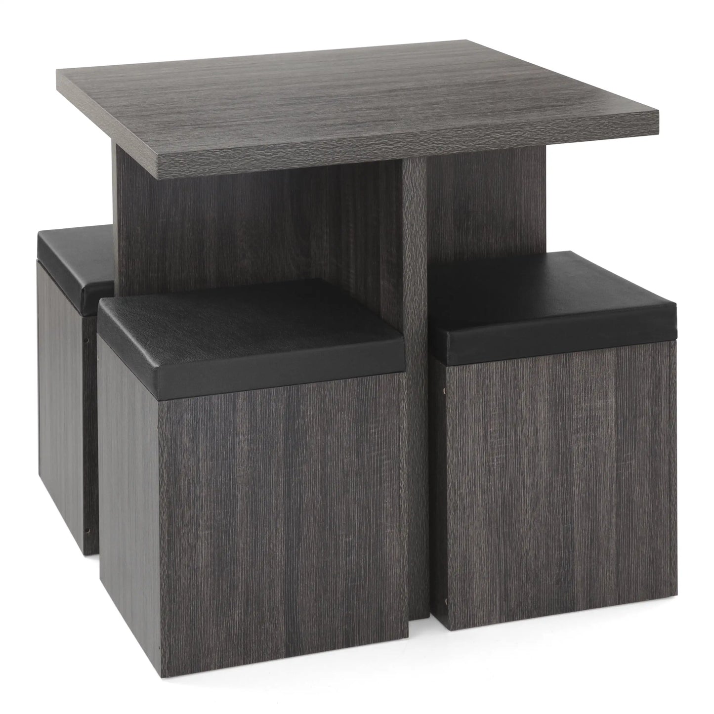 Dining Room/Kitchen Set with Storage Ottoman Multiple Colors 100% MDF Construction Table