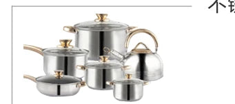 Household l Thickened Double Ear Soup Pot Flat Bottomed Pots and Pans Set Nonstick Cooking Pots