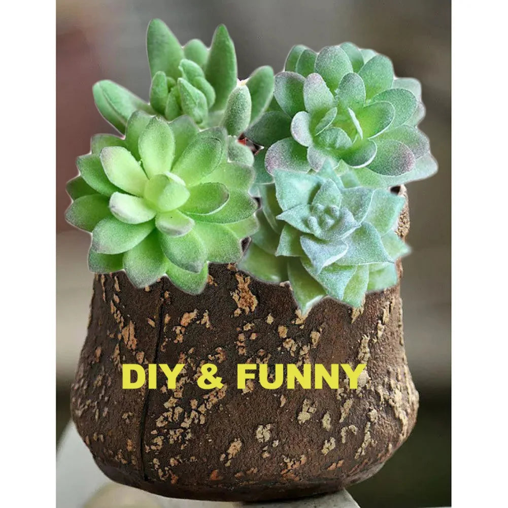 Artificial Succulents Fake Faux Flowers Mini Home Office Decor