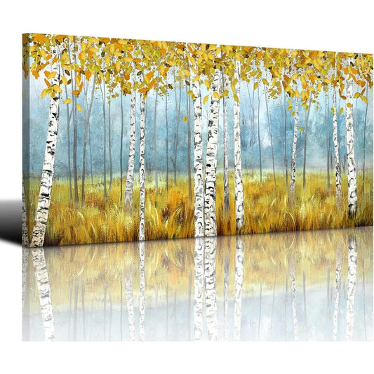 Wall Decororation Living Room Canvas Birch Painting Canvas Decorative Paintings Bedroom