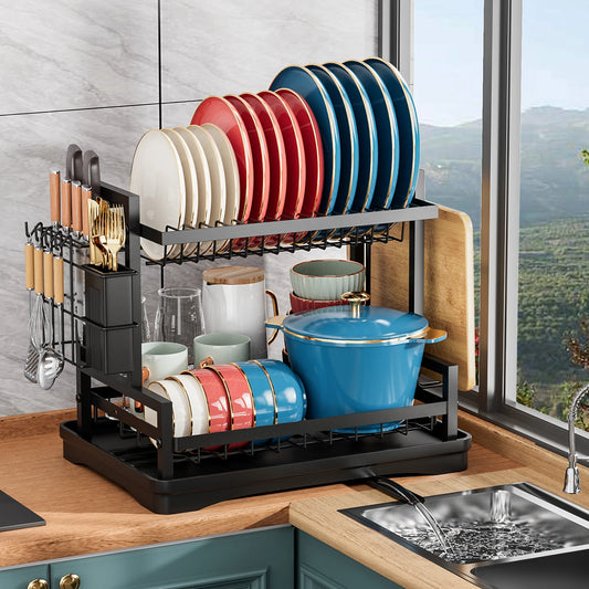 Dish Drying Rack Multifunctional Dish Rack for Kitchen Counter, Storage
