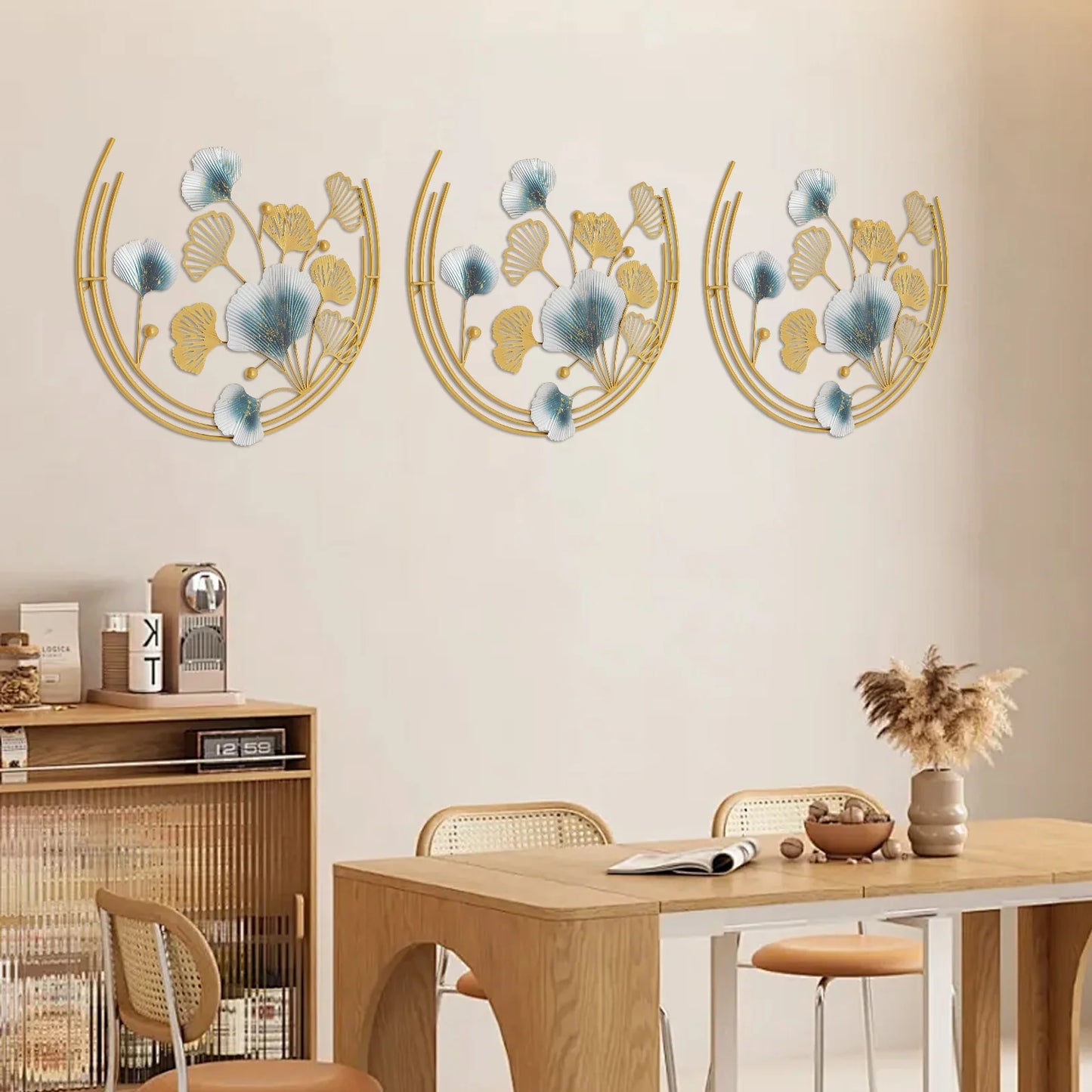 Rust-Proof Wall Art Decor Simple Installation Decorative Wall Sculpture Easy to Clean for Living Rooms/Bedrooms/Kitchens