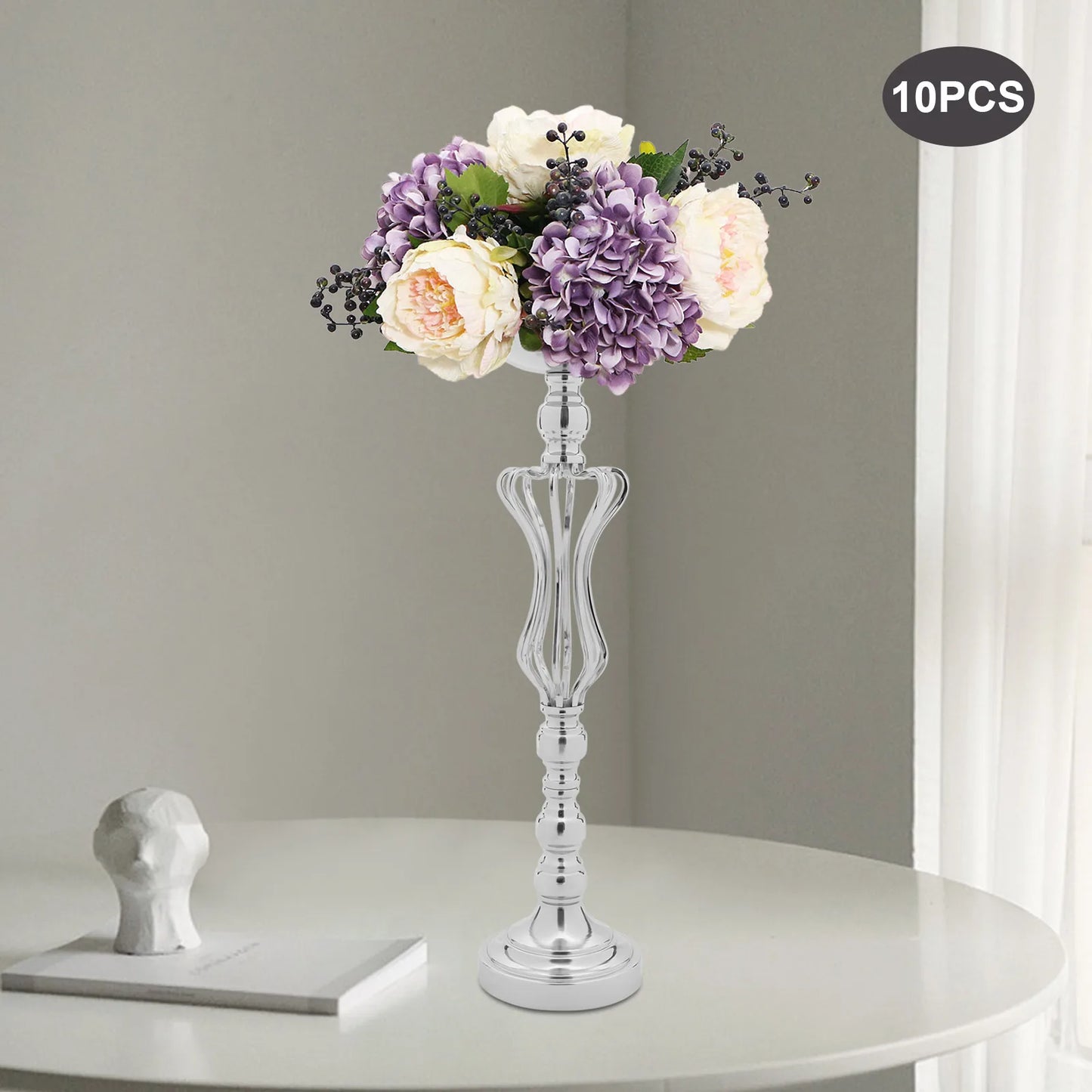 Tabletop Metal Wedding Trumpet Vase