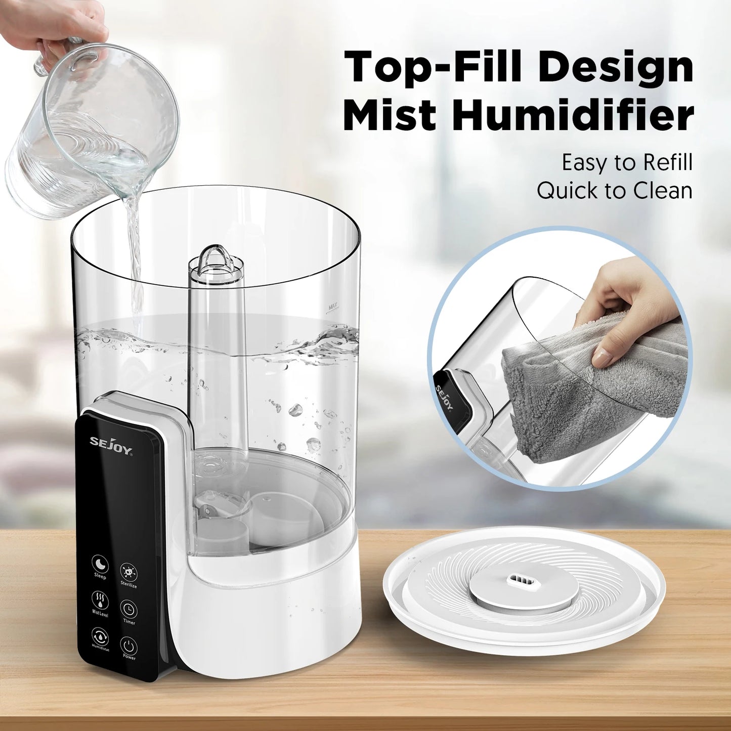Air Humidifier Professional Large Capacity Home Humidifier Plant Mist Aroma Diffuser with Remote Control Timer