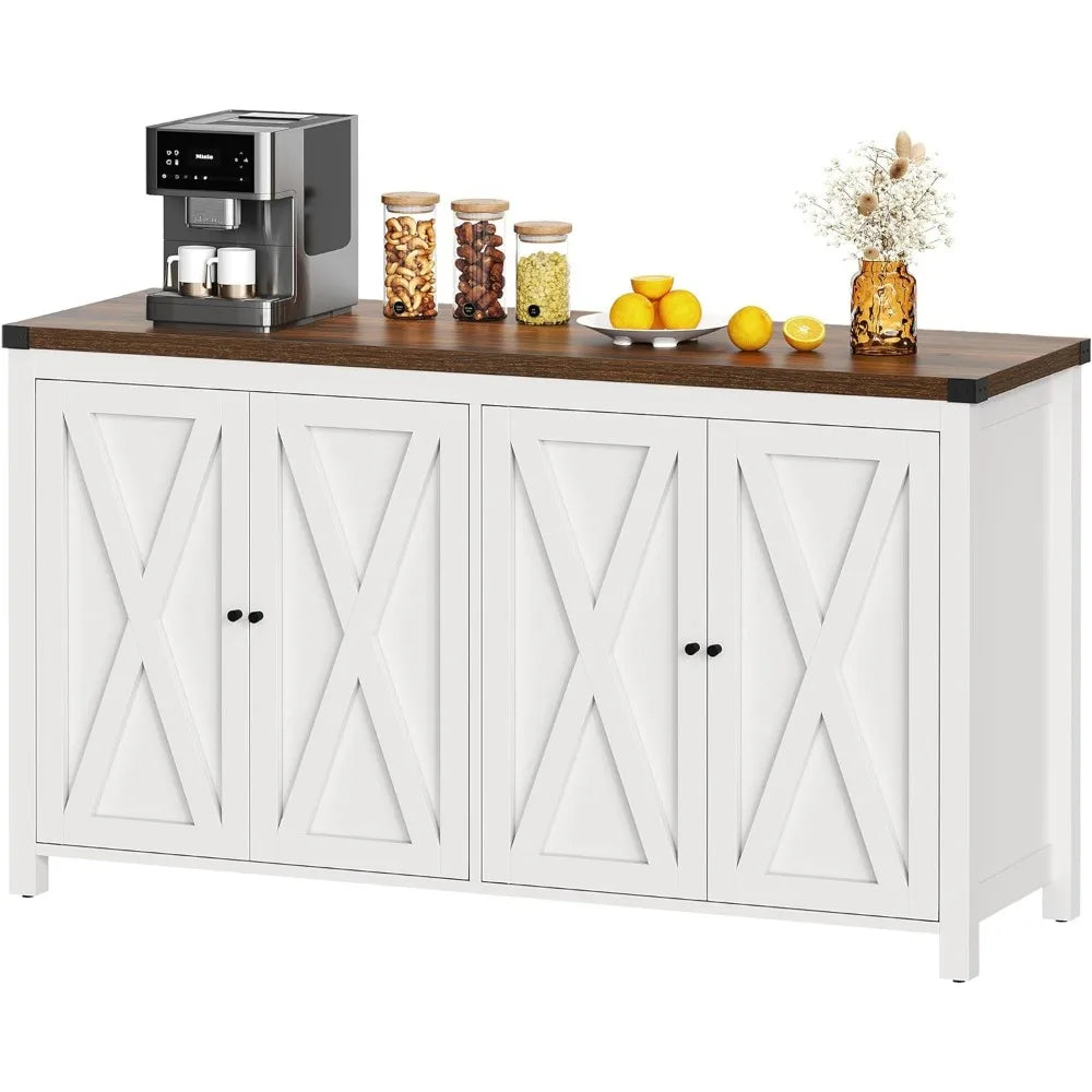 Sideboard Buffet Cabinet with Storage, Wood Cabinet Buffet Table Entryway C