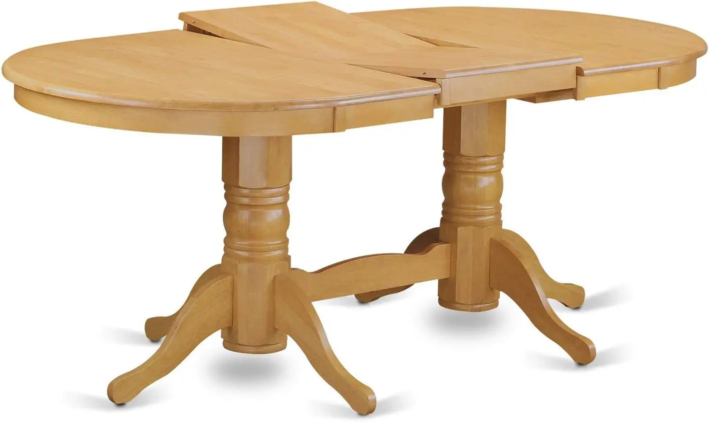 Kitchen Table & Chairs Set Consist of an Oval Dining Room Table with Butterfly Leaf