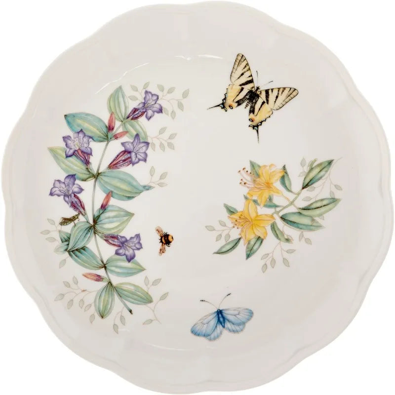 Butterfly Meadow 18-Piece Dinnerware Set, White