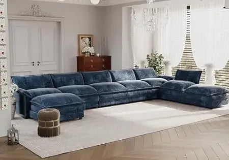 Modular Oversized Sectional Sofa Couch, Modern Wide Arm L-Shaped Couch, Sleeper Sofa