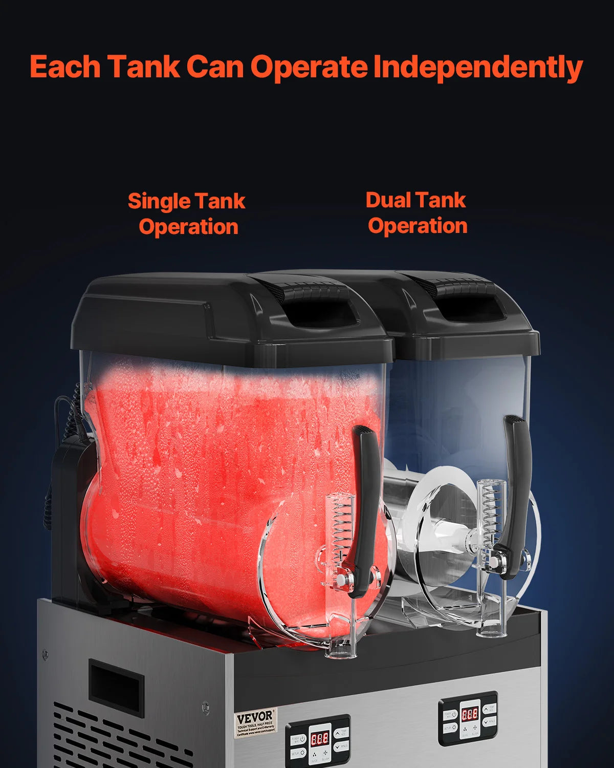 Machine 1-3 Tanks Stainless Steel Margarita Smoothie Frozen Drink Maker for Home Party Restaurants