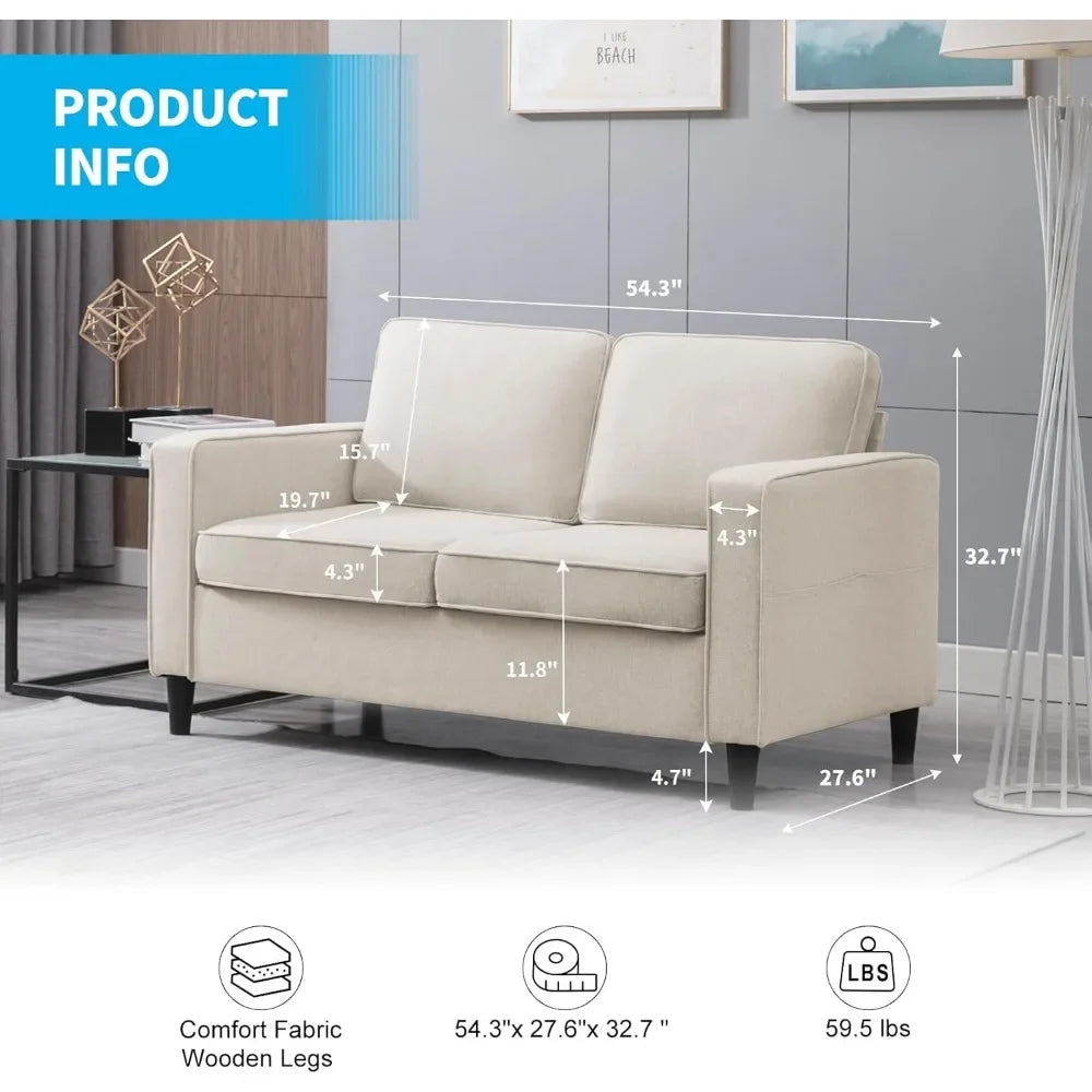 Sofa Set L Shaped Sofa Sets for Living Room,3Piece 3-Seater+Loveseat Sofa +Armchair Set Movable Ottoman for Room