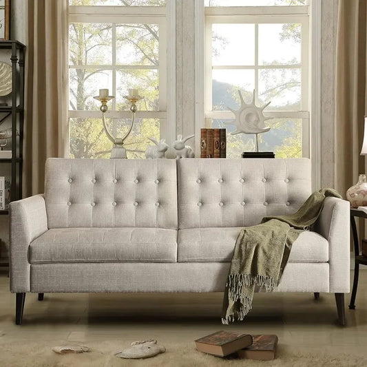 Furniture Sofa in a Box Small Area Couches for Living Room, Standard, Beige , loveseat sofa