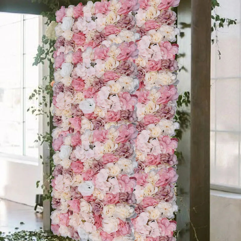 Artificial Flower Wall Panel Backdrop For Photo Background Party Wedding Decor Home Festival Decoration