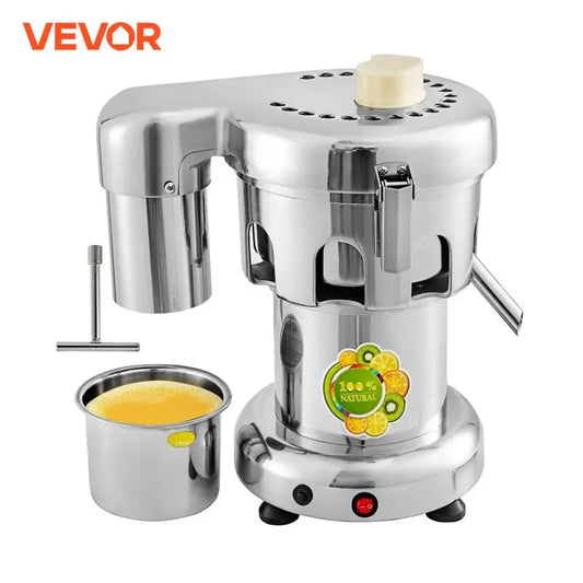 VEVOR 370W Electric Juice Extractor Stainless Steel Commercial Fresh Juice Press