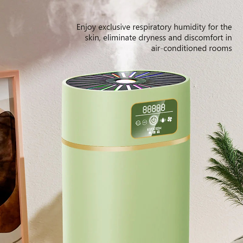 1100ml Quiet Humidifier 💧 Large capacity, aromatherapy ready, with 7-color ambient light.
