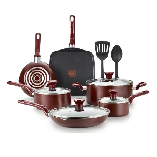 Cookware Set Pots Pans with Thermo-Spot Indicator Dishwasher Safe Vented Lids