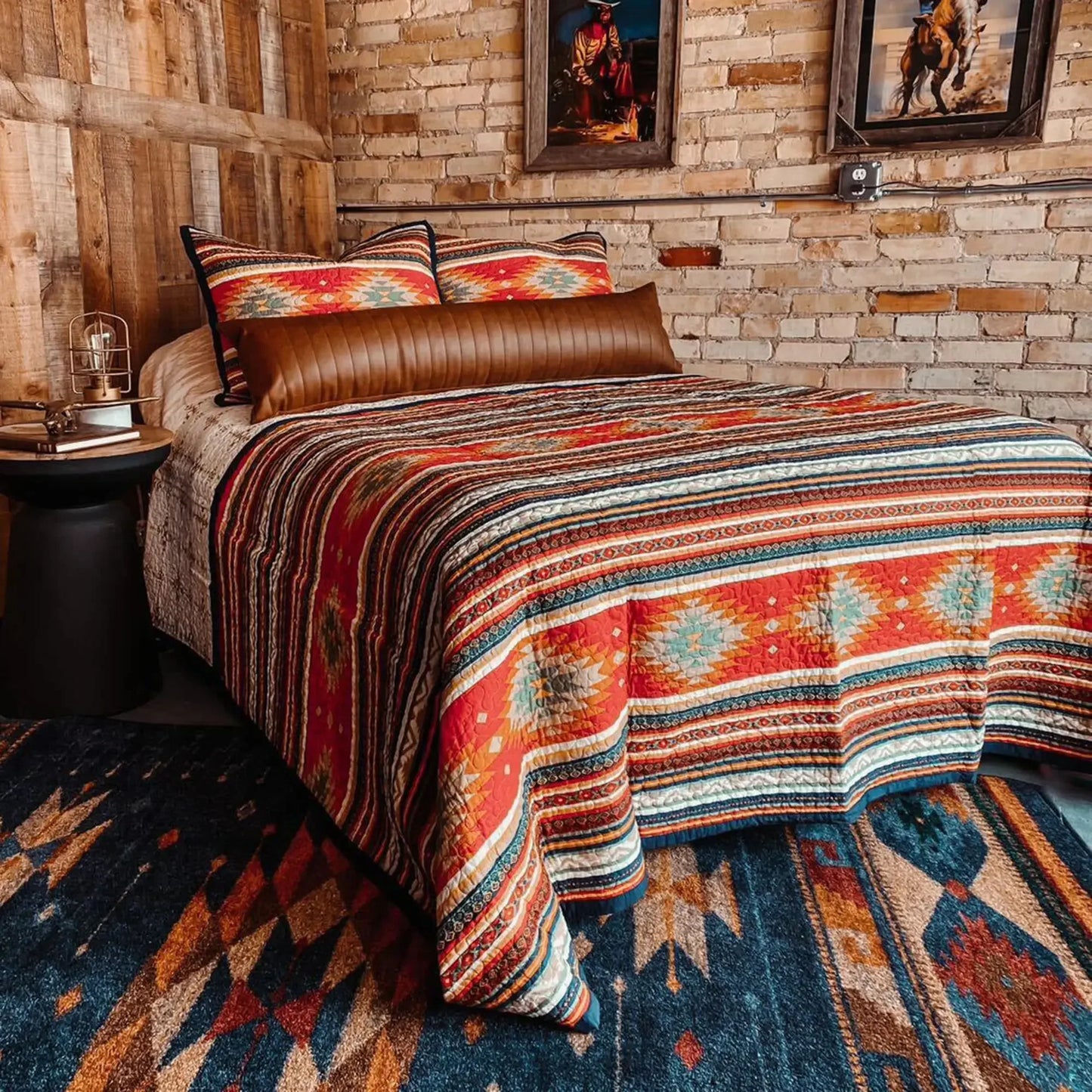 Paseo Road by HiEnd Accents | Del Sol Western Bedding 3 Piece Quilt Set