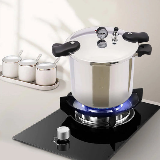 Large Capacity Pressure Canner Cooker With Pressure Gauge 10PSI Preserver Explosion Proof Safety