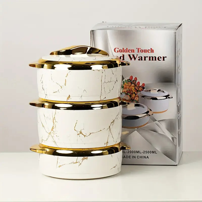 Golden Touch Food Warmer, Thermal Casserole Dish Set With Lids,