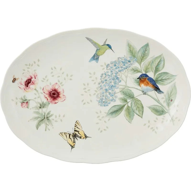 883319 Butterfly Meadow Flutter 12Pc Dinnerware Set,Multicolor