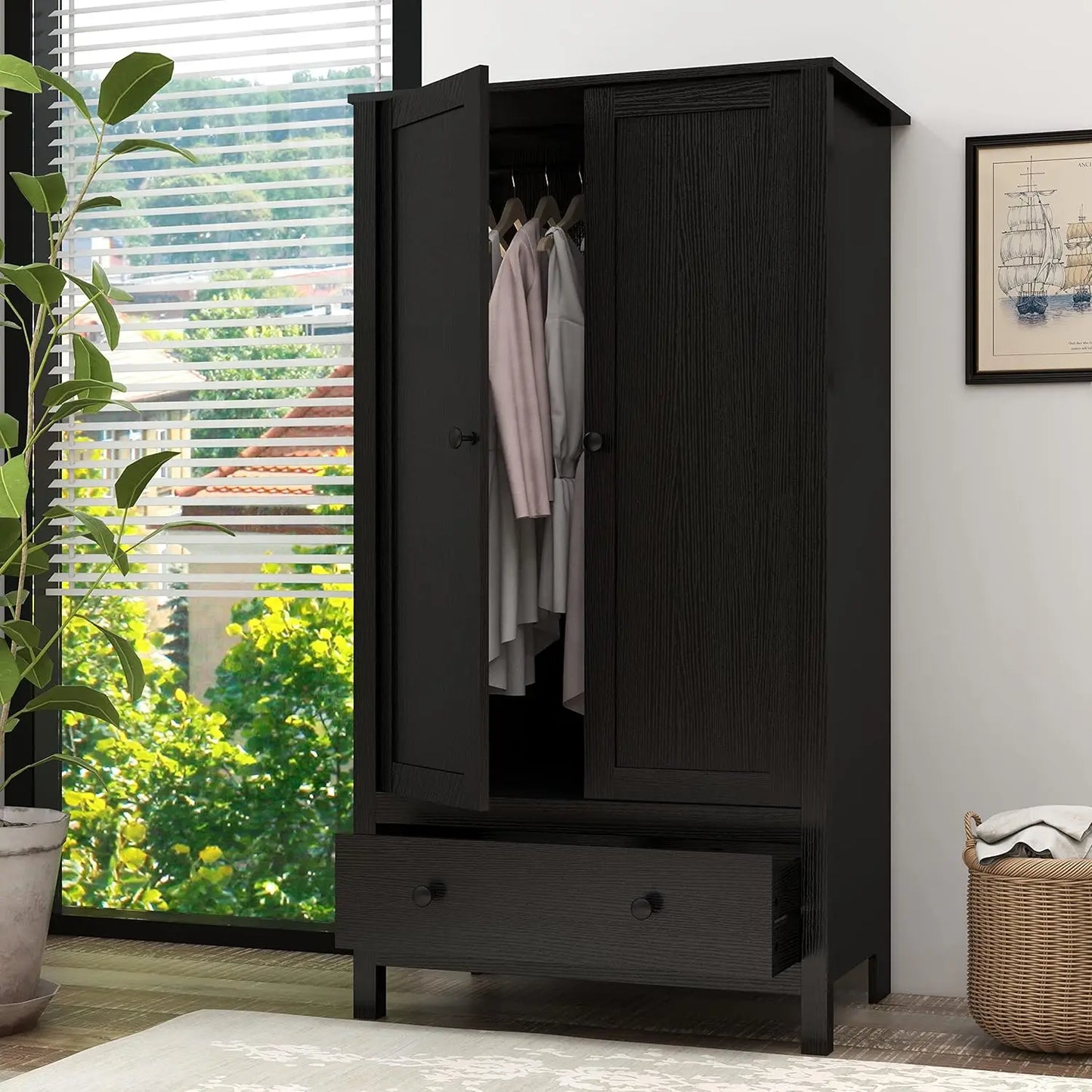 Wardrobe, Armoire with Drawer for Bedroom  dressers for bedroom  bedroom furniture  wardrobes