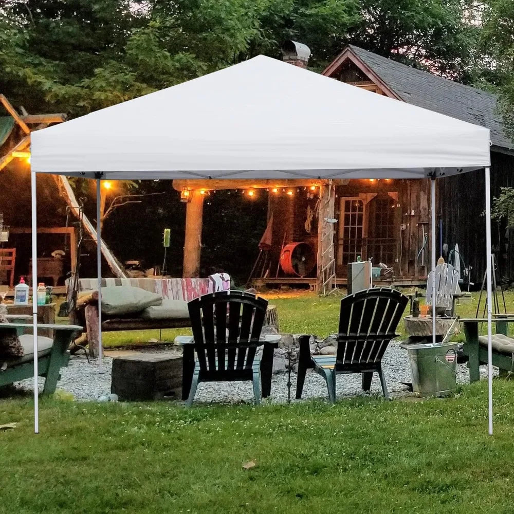 Tent Easy Set-up Outdoor Patio Canopy Adjustable Straight Leg Heights Instant Shelter with Wheeled