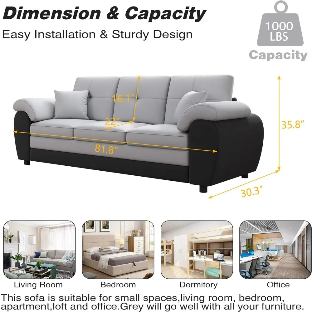 Sofa, Mid-Century Modern Sofa Couch
