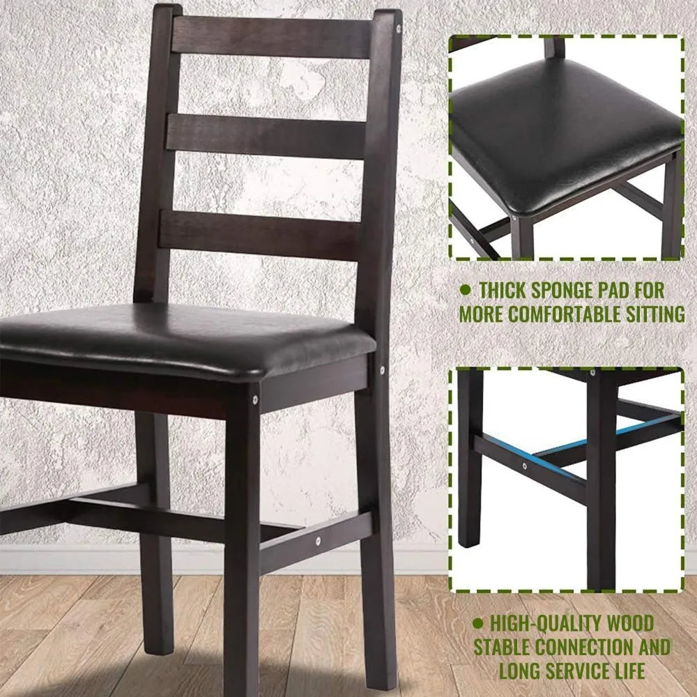 Kitchen Table and Chairs for 4 Dining Room Table Set,Wood Elegant Kitchen Sets for Small Space, Dining Room Set