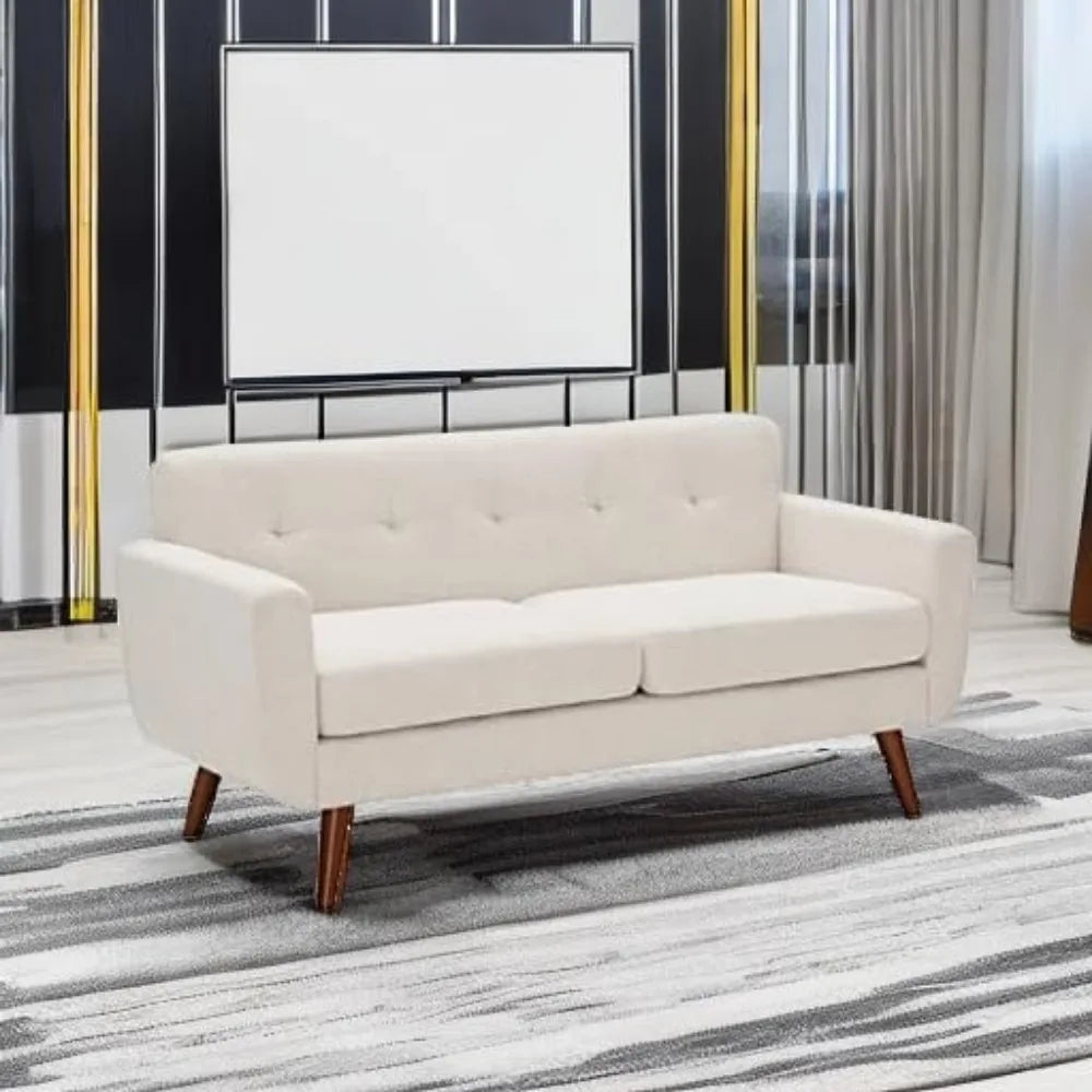 Loveseat Sofa, Mid Century Modern Decor Love Seat Couches for Living Room,