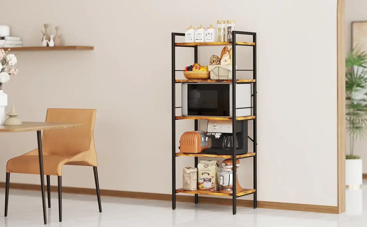 5-Tier Microwave Stand Oven Shelf with Storage Kitchen Dining Room