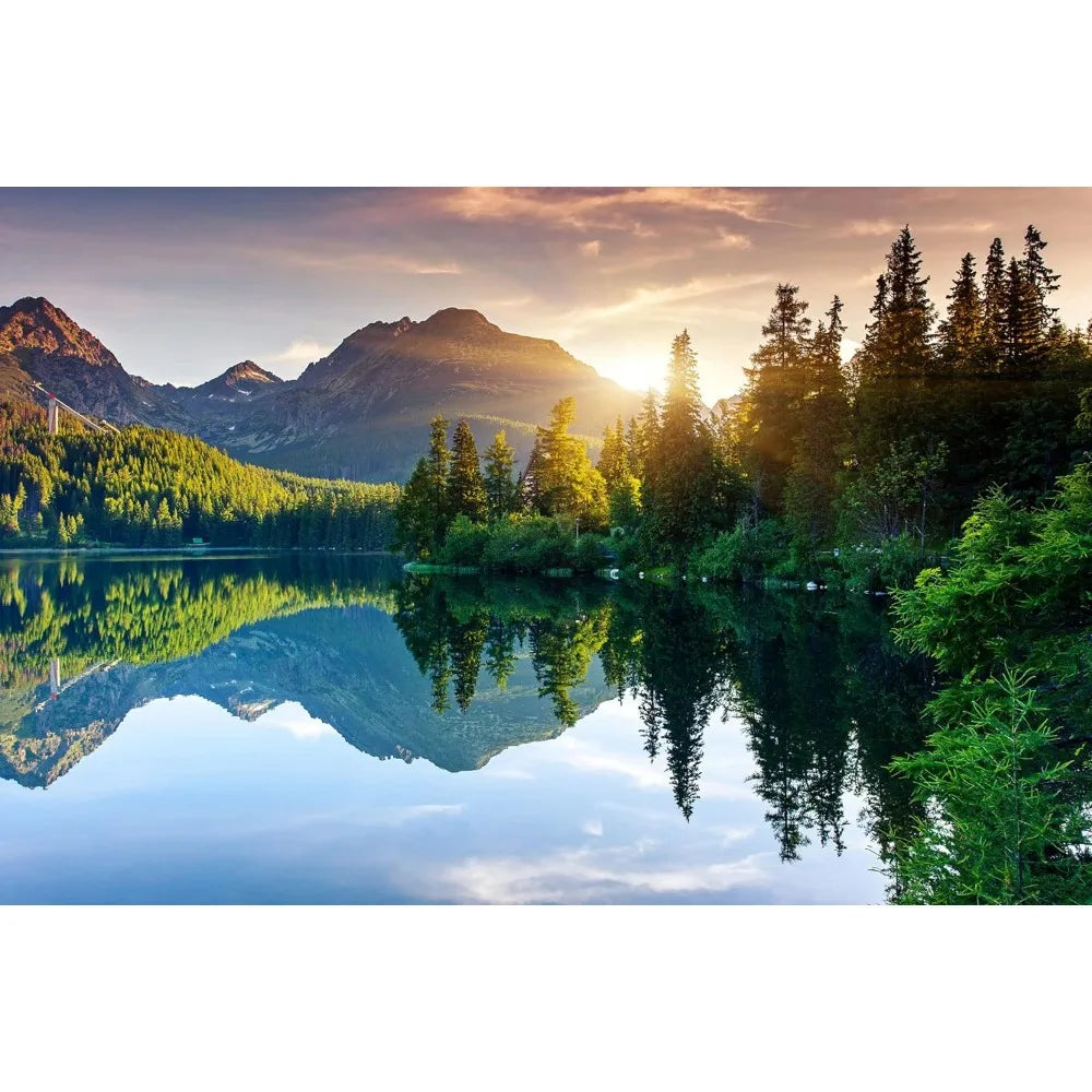 Mountain With Lake Photo Wallpaper Landscape Wall Mural for Bedroom Living Room TV Background Sofa Wall Wallpapers Home Decor