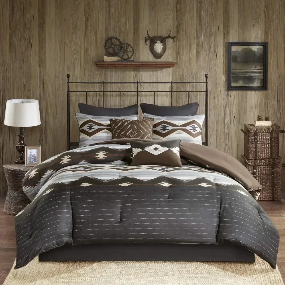 Rustic Lodge Cabin Comforter Set -