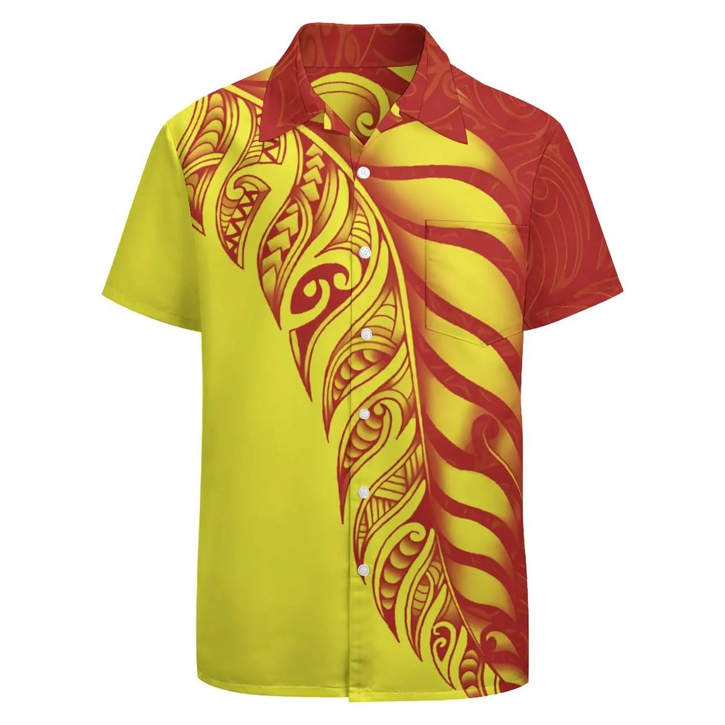 Factory Price Personality Red-black Party Off Shoulder Dress Custom Polynesian Tribal Tattoo Pattern Large Size 4XL Sexy Dress