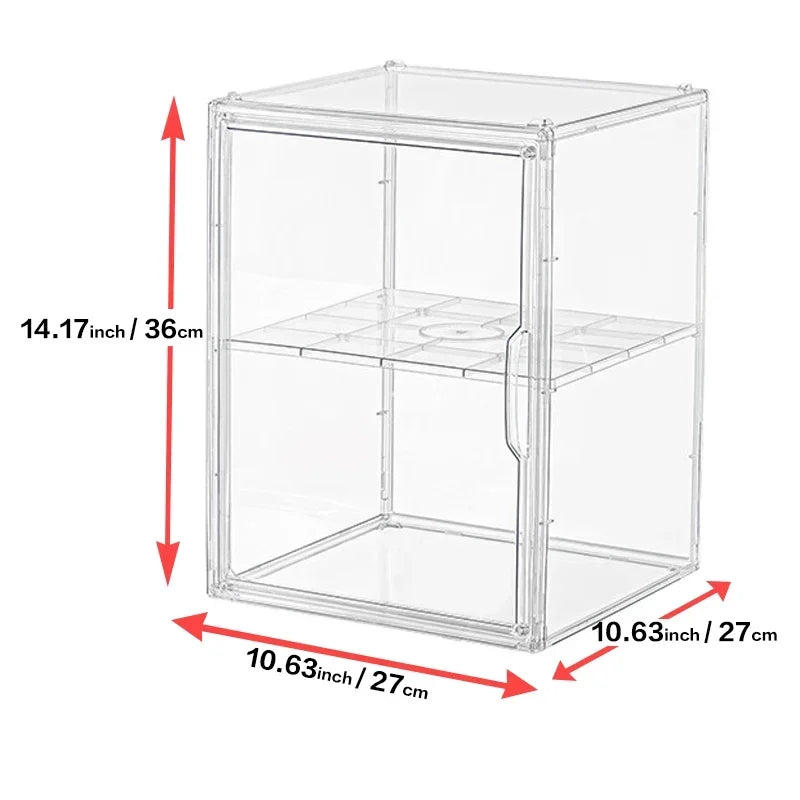 Box Large Clear Display Box Dustproof Storage Bins Organizer Bag Show case for Figures Toys