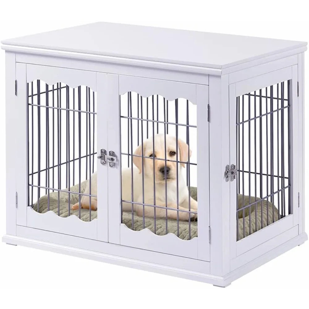 Dog Crate Modern Decorative Wood Wire Pet House Dog Cage Pretty