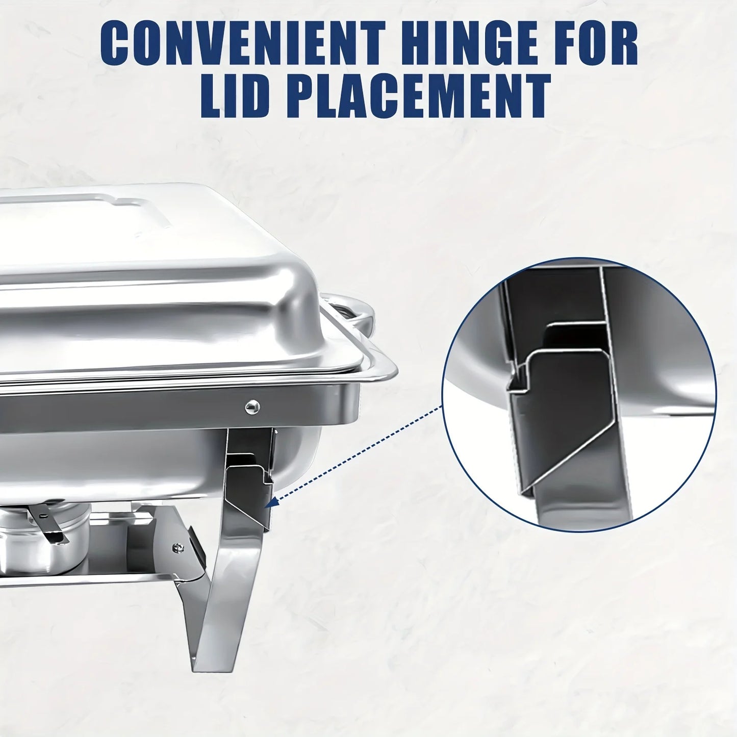 Chafing Dish Buffet Set 8QT Stainless Steel Food Warmer Chafer Complete Set With Water Pan, Chafing Fuel Holder