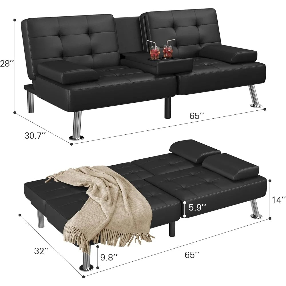 Metal Legs Recliner Sofa Living Room Black Sofa set Furniture for Living Room