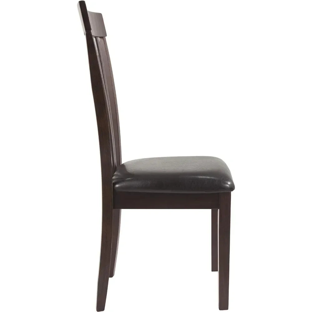 Hammis Rake Back Dining Room Chair, Set of 2, Dark Brown